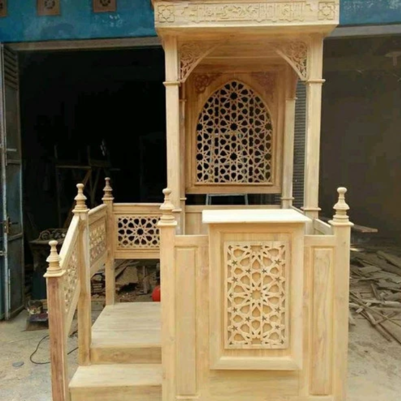 mimbar masjid ukir motif turki