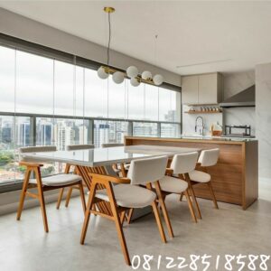 Set Meja Makan Mewah Jati Klasik