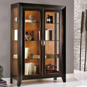 Lemari Hias Jati Klasik Kaca