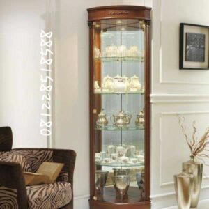 Lemari Hias Jati Sudut