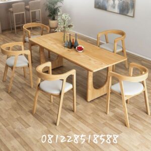 Set Meja Makan Mewah Jati