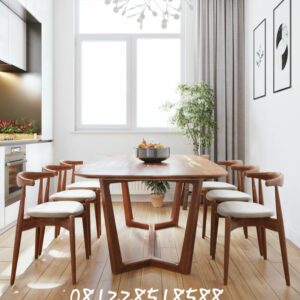 Set Meja Makan Minimalis Jati