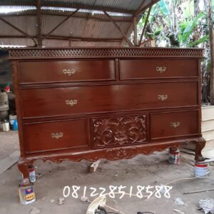 Nakas Ukiran Mewah Kayu Jati