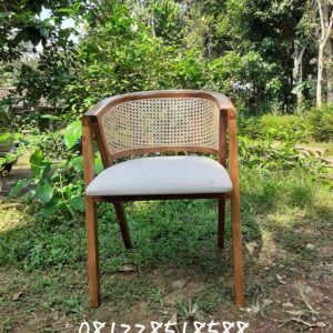 Kursi Cafe Jati Rotan