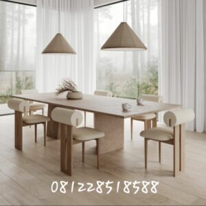 Set Meja Makan Mewah Kayu Jati