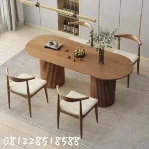 Set Meja Makan Jati Minimalis Mewah