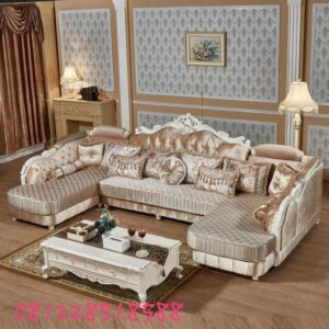 Sofa Tamu Sudut Ukiran