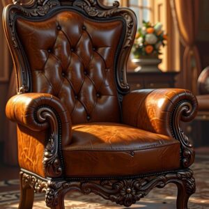 Kursi Tamu Ukiran Kulit