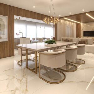 Set Meja Makan Besi Mewah