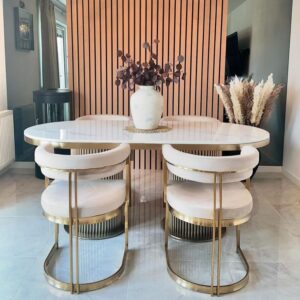 Set Meja Makan Mewah Besi