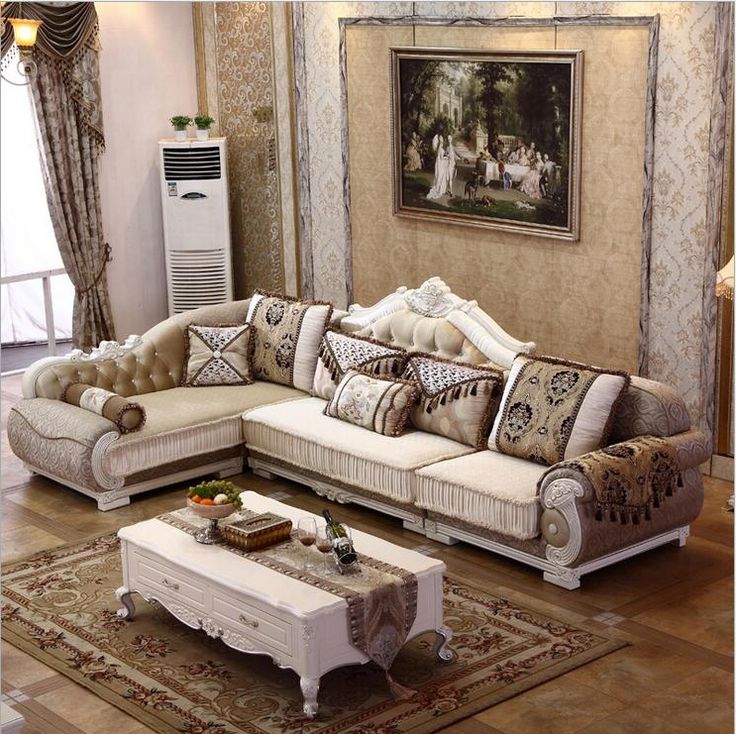 Set Sofa Tamu Sudut Ukiran Duco Mewah