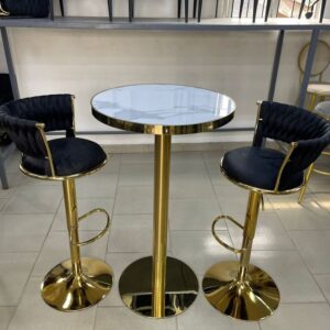 Set Kursi Bar Besi Warna Hitam