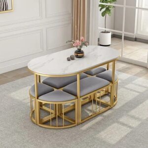 Set Meja Makan Mewah Stenlis