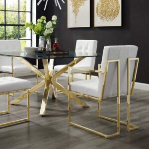 Set Meja Makan Stenlis Gaya Eropa