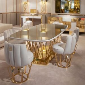 Set Kursi Meja Makan Stenlis Mewah