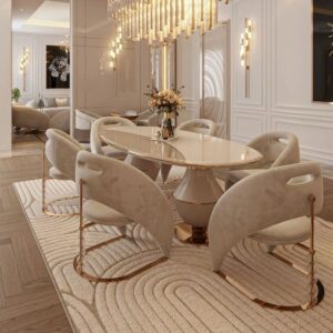 Set Meja Makan Resto Setenlis Mewah