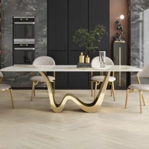 Set Meja Makan Stenlis Klasik Minimalis