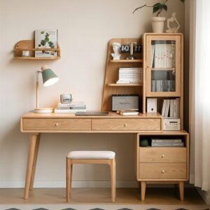 Meja Belajar Kayu Jati Modern