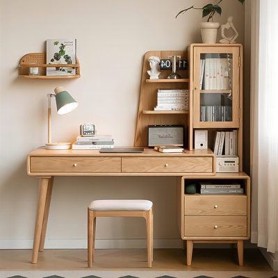 Meja Belajar Kayu Jati Modern