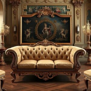 Sofa Tamu Mewah Ukir jati