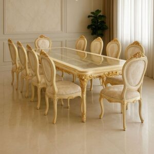 Set Meja Makan Ukiran Duco,