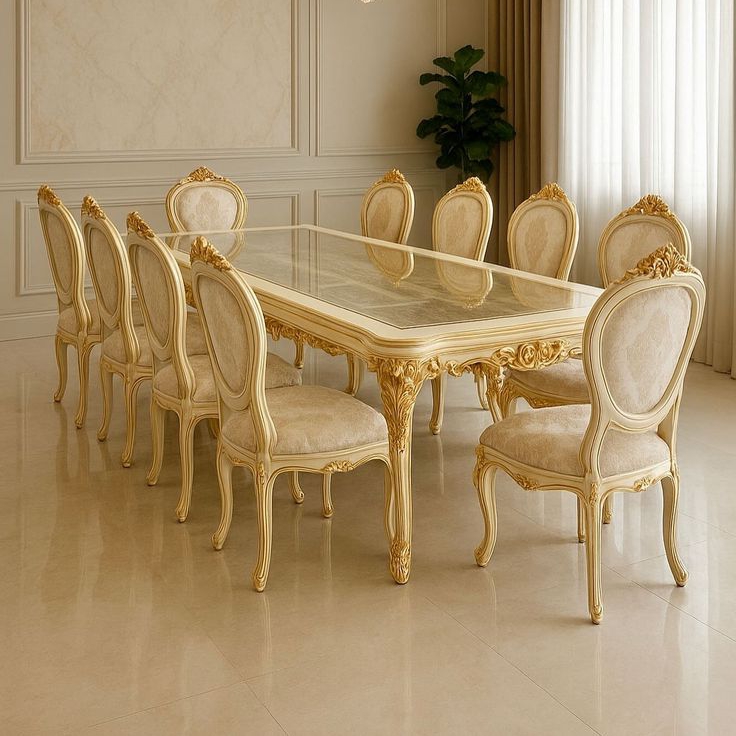 Set Meja Makan Ukiran Duco,