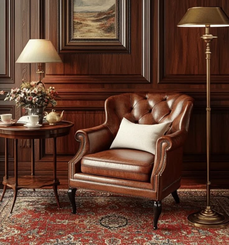 Kursi Tamu Kulit Ukiran