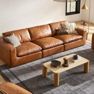 Sofa Tamu Kulit Jepara