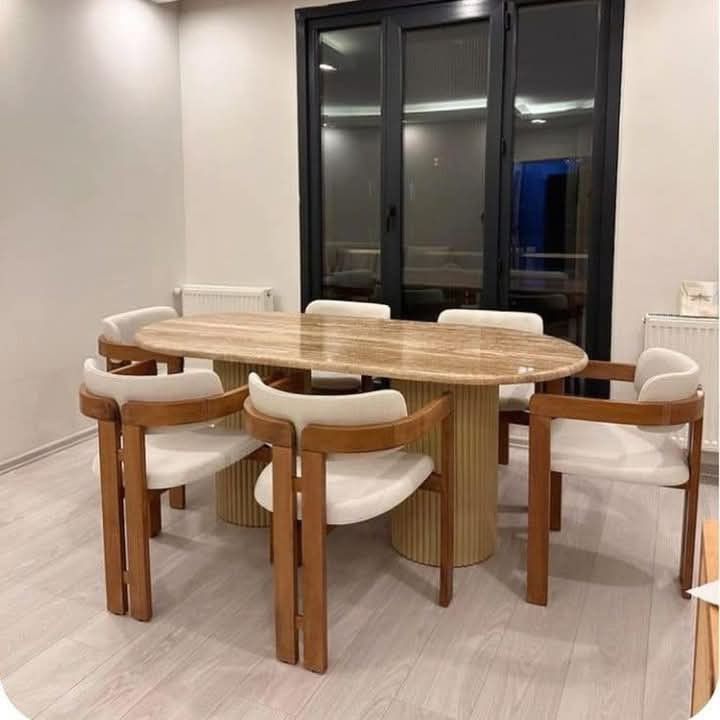 Set Meja Makan Klasik kayu