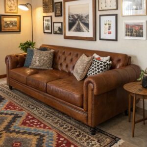 Sofa Tamu kulit Model Terbaru
