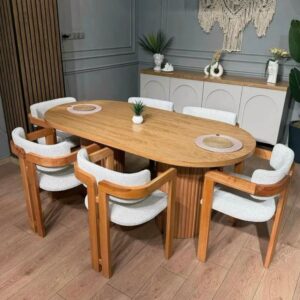Set Meja Makan Klasik Kayu