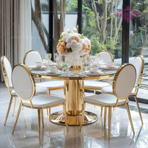 Set Meja Kursi Makan Stenlis