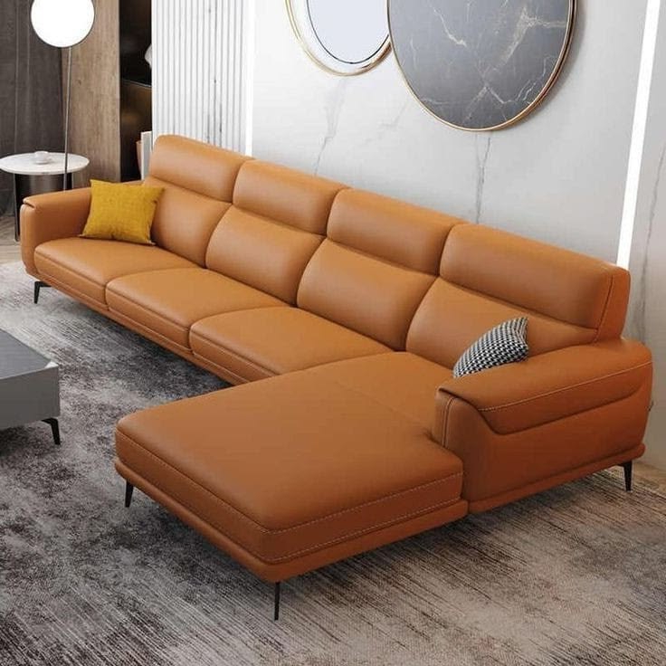 Sofa Tamu Sudut Kulit