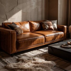 Sofa Tamu Minimalis Kulit
