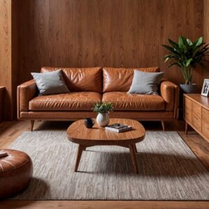 Sofa Tamu Kulit Minimalis Klasik