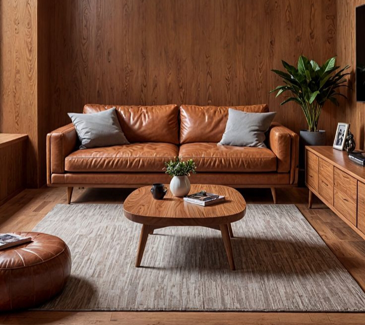 Sofa Tamu Kulit Minimalis Klasik