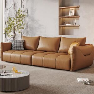 Sofa Tamu Kulit Mebel Jepara