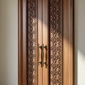 Kusen Pintu Utama Jati Ukir Modern