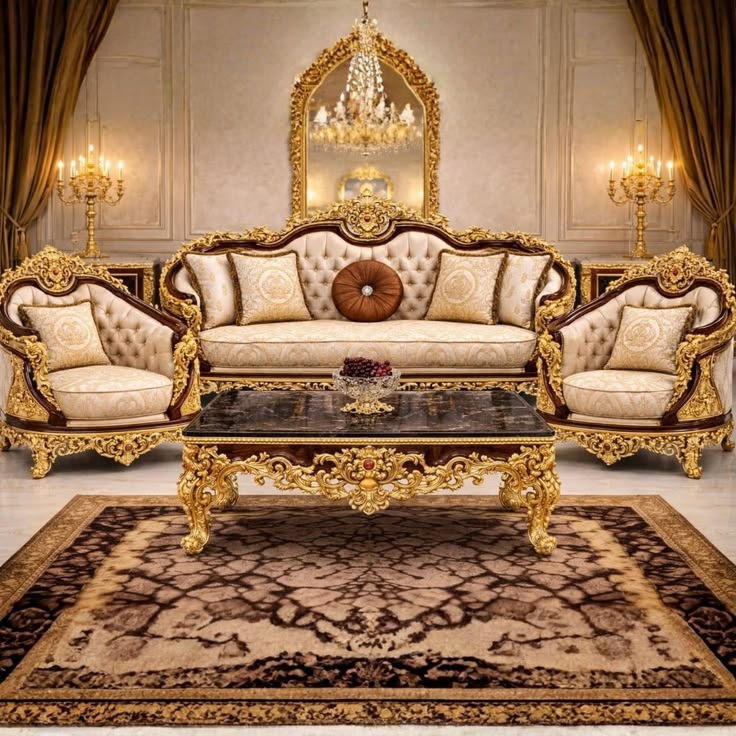 Luxury Carved Sofa Set