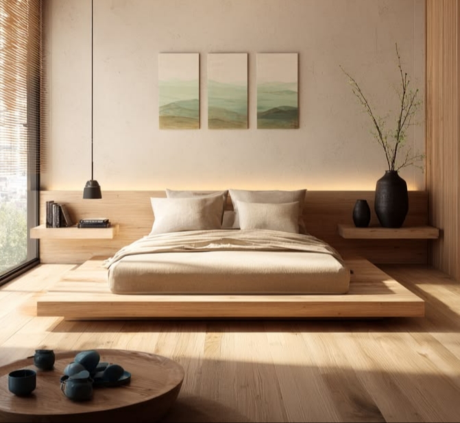 Tempat tidur Minimals Jati Modern